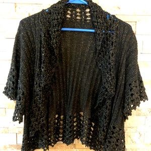 Bolero sparkling bling knitted crochet bolero no tag